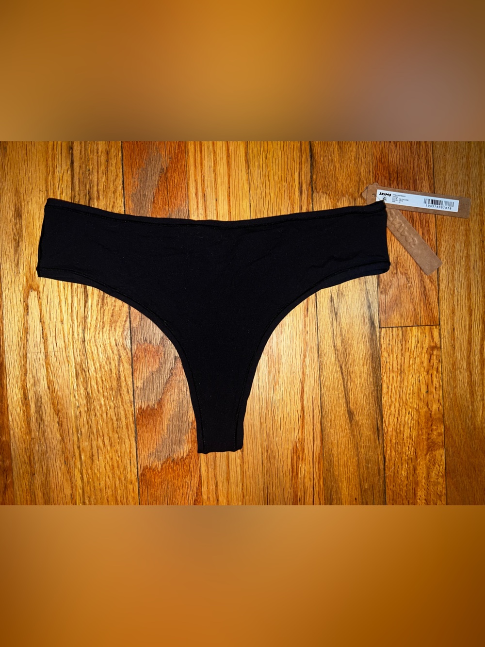 SKIMS Black Seamless Thongs